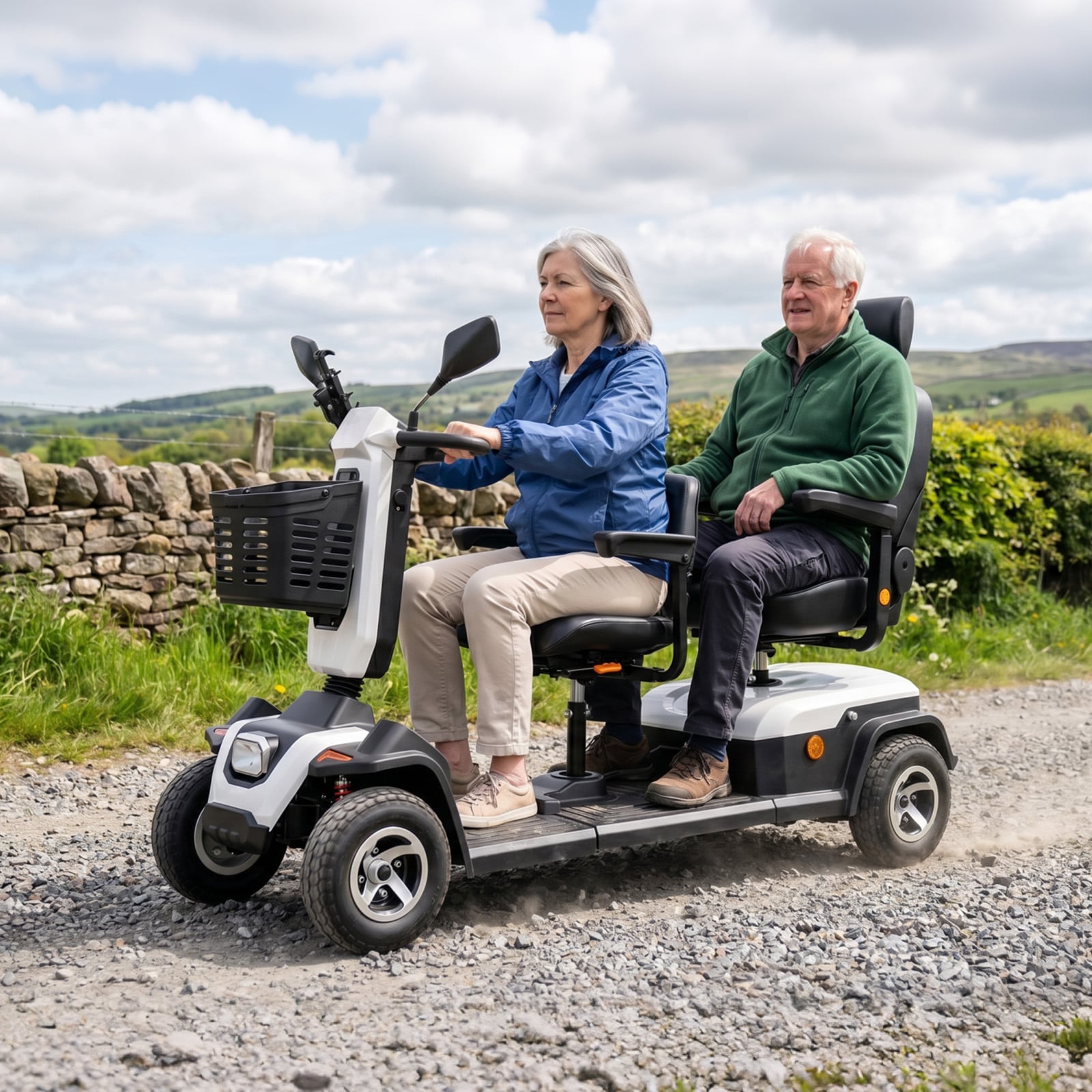 L9 Dual Seat 4 Wheel Electric Mobility Scooter 950W 75Ah 250kg