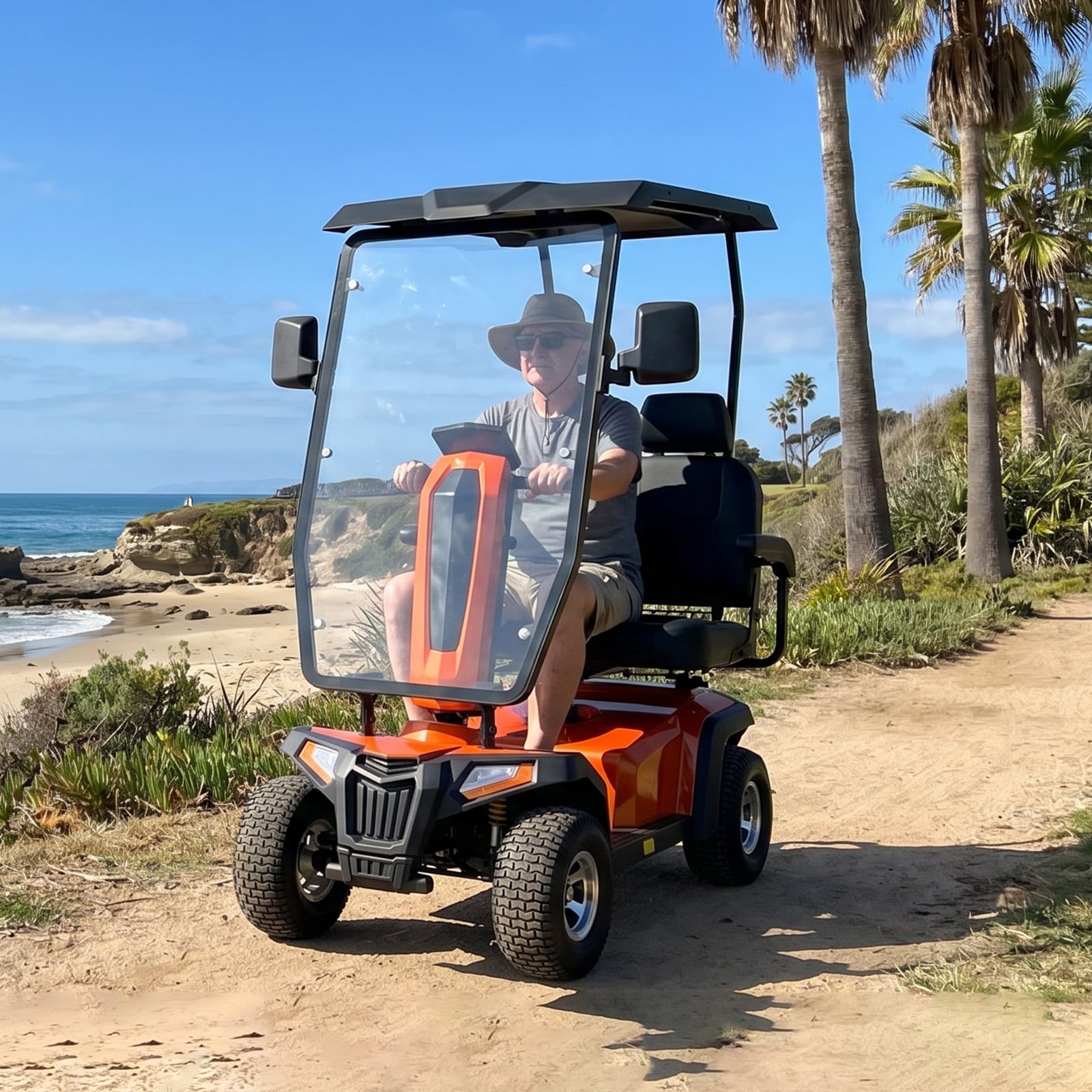 L11 All-Weather Mobility Scooter with Canopy 1400W 75Ah